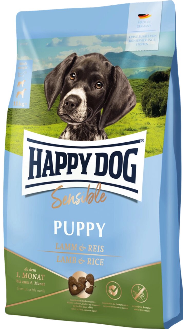 Сухий корм Happy Dog Sens Puppy Lamm&Rice для цуценят від 1 до 6 місяців (ягня та рис), 10 кг від компанії ZooVet - Інтернет зоомагазин самих низьких цін - фото 1