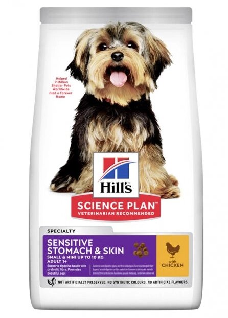 Сухий корм Хіллс Hills SP Adult Sensitive Stomach&Skin для собак з куркою для здорової травної системи 3 кг від компанії ZooVet - Інтернет зоомагазин самих низьких цін - фото 1