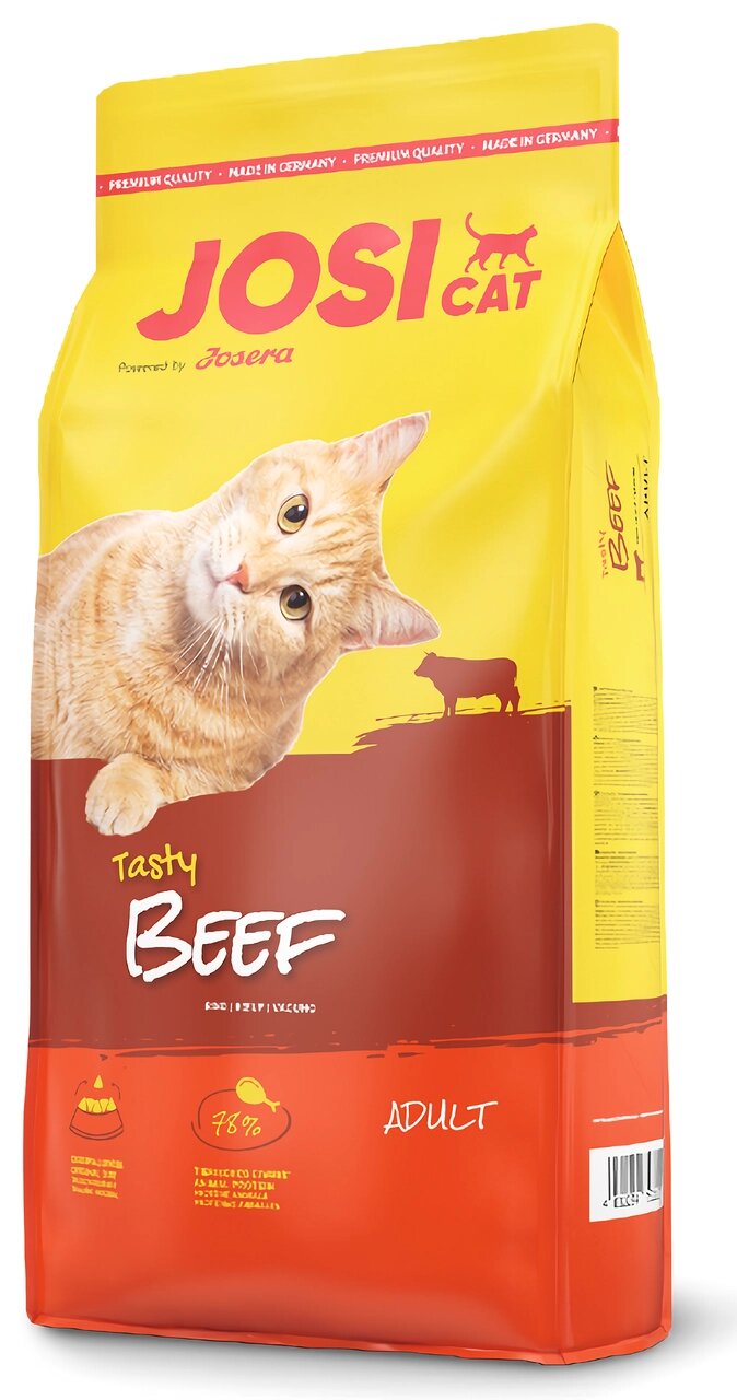 Сухий корм Josera JosiCat Tasty Beef повнораціонний корм для дорослих котів зі смаком яловичини, 18 кг від компанії ZooVet - Інтернет зоомагазин самих низьких цін - фото 1