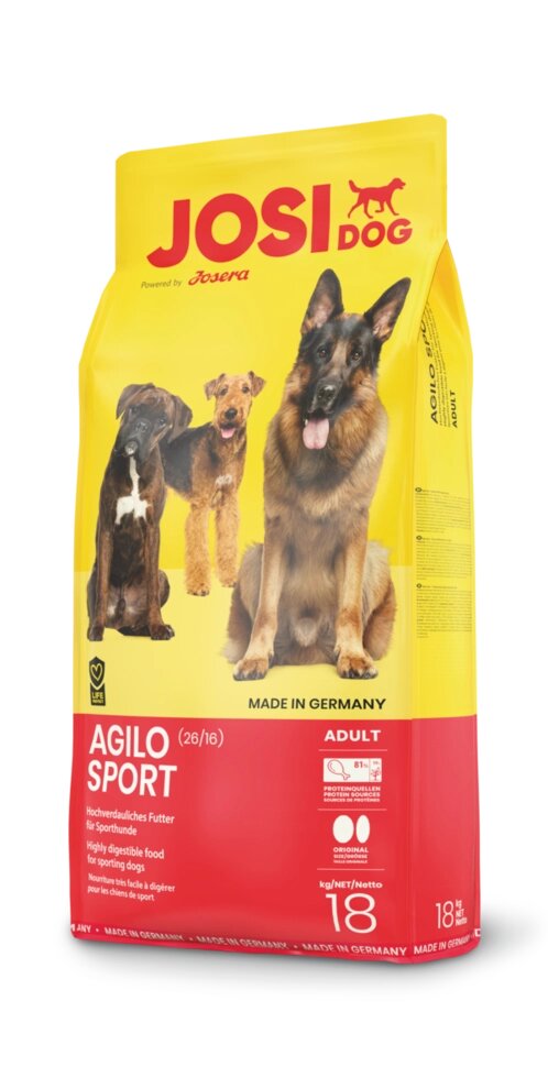 Сухий корм Josera JosiDog Agilo Sport для спортивних собак, 18 кг від компанії ZooVet - Інтернет зоомагазин самих низьких цін - фото 1