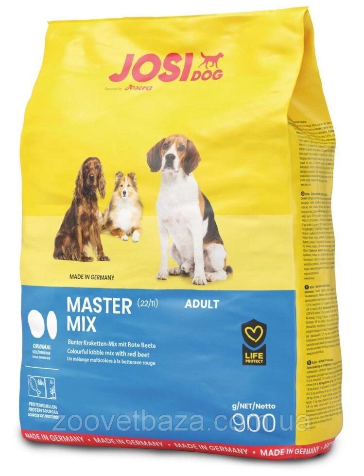 Сухий корм Josera JosiDog Master Mix (ЙозіДог Мастер Мікс) корм для собак мікс різнокольорових крокет, 900 г від компанії ZooVet - Інтернет зоомагазин самих низьких цін - фото 1