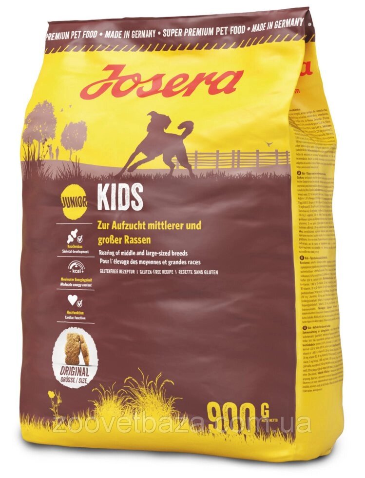 Сухий корм Josera Kids (Йозера Кідс) для зростаючих щенят середніх і великих порід, 900 г від компанії ZooVet - Інтернет зоомагазин самих низьких цін - фото 1