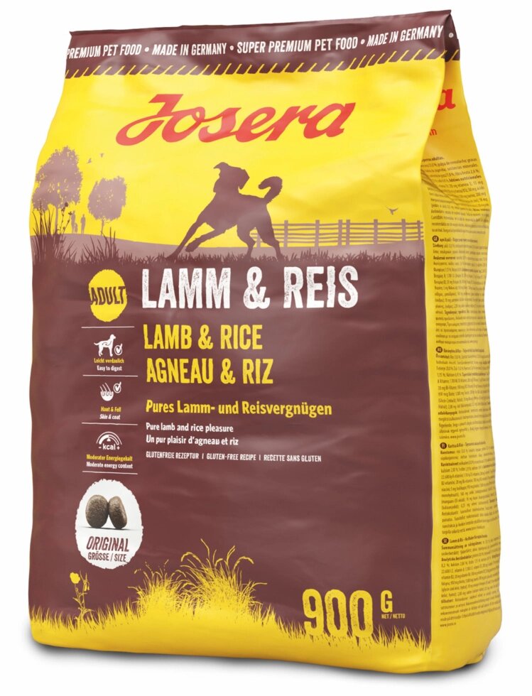 Сухий корм Josera Lamb & Rice (Йозера Ягня з рисом) для дорослих собак, 900 г від компанії ZooVet - Інтернет зоомагазин самих низьких цін - фото 1