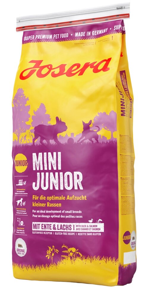 Сухий корм Josera MiniJunior (Junior/Adult Mini 29/18) для цуценят і дорослих собак дрібних порід, 15 кг від компанії ZooVet - Інтернет зоомагазин самих низьких цін - фото 1