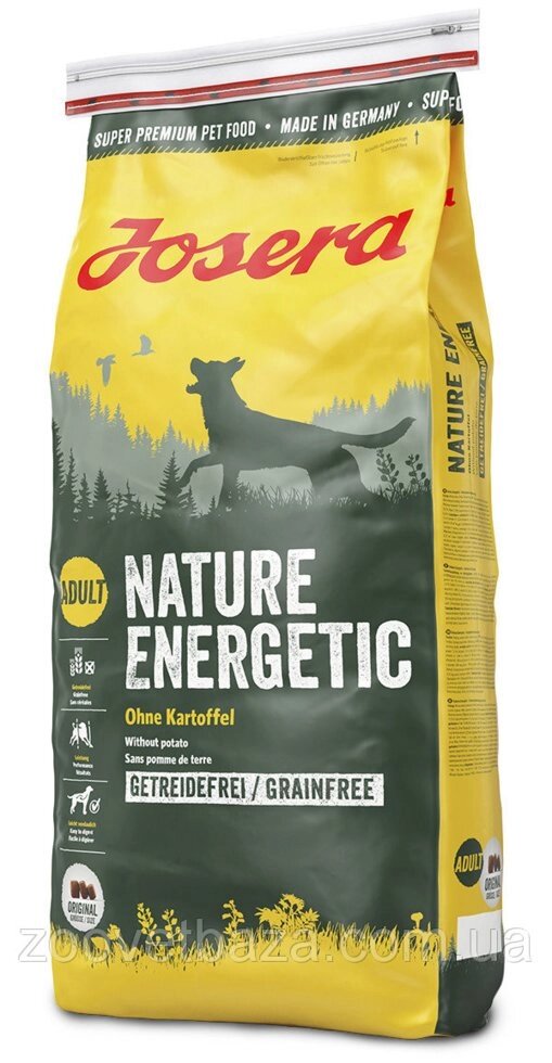 Сухий корм Josera Nature Energetic беззерновой корм для активних собак, 15 кг від компанії ZooVet - Інтернет зоомагазин самих низьких цін - фото 1