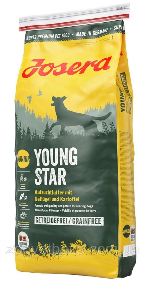 Сухий корм Josera Young Star (Йозера ЯнгСтар) беззерновой корм для цуценят і молодих собак 15 кг від компанії ZooVet - Інтернет зоомагазин самих низьких цін - фото 1