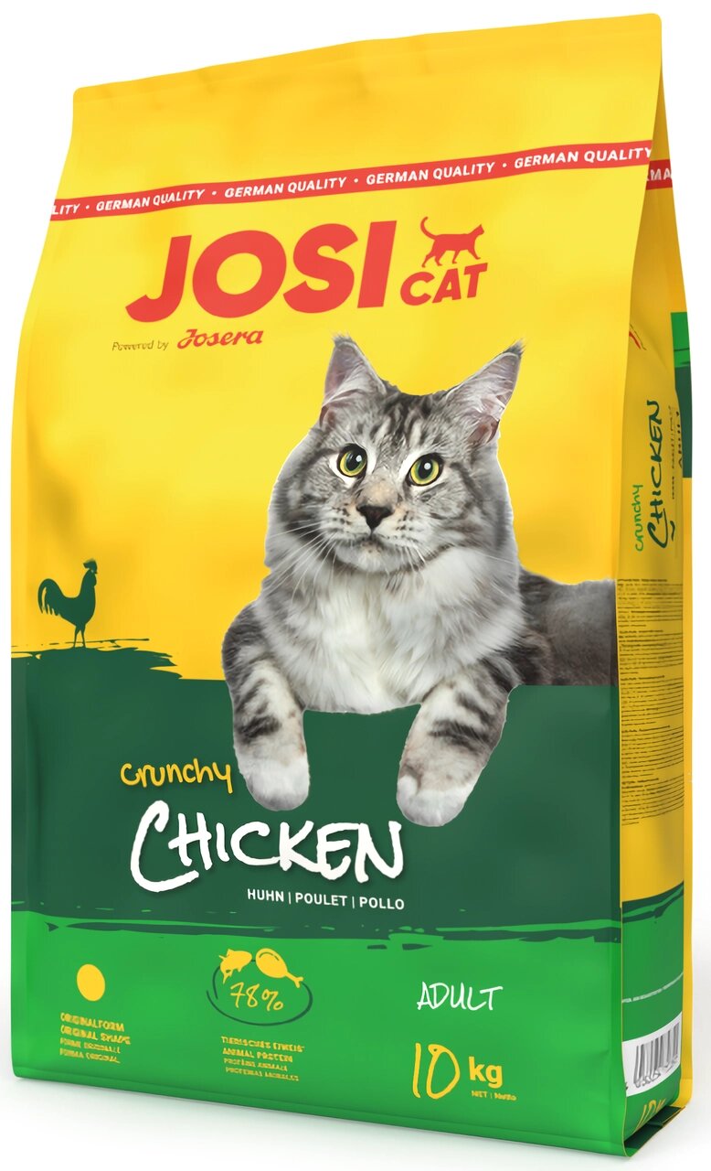 Сухий корм JosiCat Crunchy Poultry з м'ясом свійської птиці 10 кг від компанії ZooVet - Інтернет зоомагазин самих низьких цін - фото 1