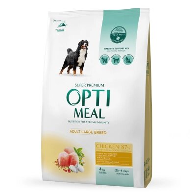 Сухий корм Optimeal з куркою для дорослих собак великих порід 4 кг від компанії ZooVet - Інтернет зоомагазин самих низьких цін - фото 1