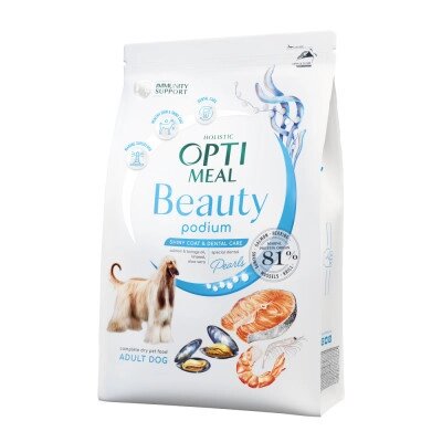 Сухий корм Optimeal з морепродуктами для догляду за шерстю і зубами в дорослих собак усіх порід 10 кг від компанії ZooVet - Інтернет зоомагазин самих низьких цін - фото 1