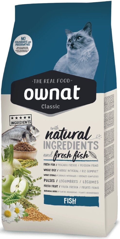 Сухий корм Овнат Ownat Classic Fish (Cat) для дорослих кішок з рибою 4 кг від компанії ZooVet - Інтернет зоомагазин самих низьких цін - фото 1