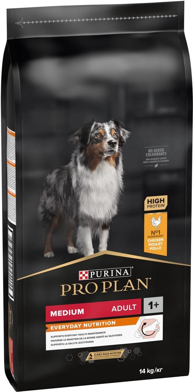 Сухий корм  Pro Plan Medium  для дорослих собак середніх порід з куркою 18 кг від компанії ZooVet - Інтернет зоомагазин самих низьких цін - фото 1
