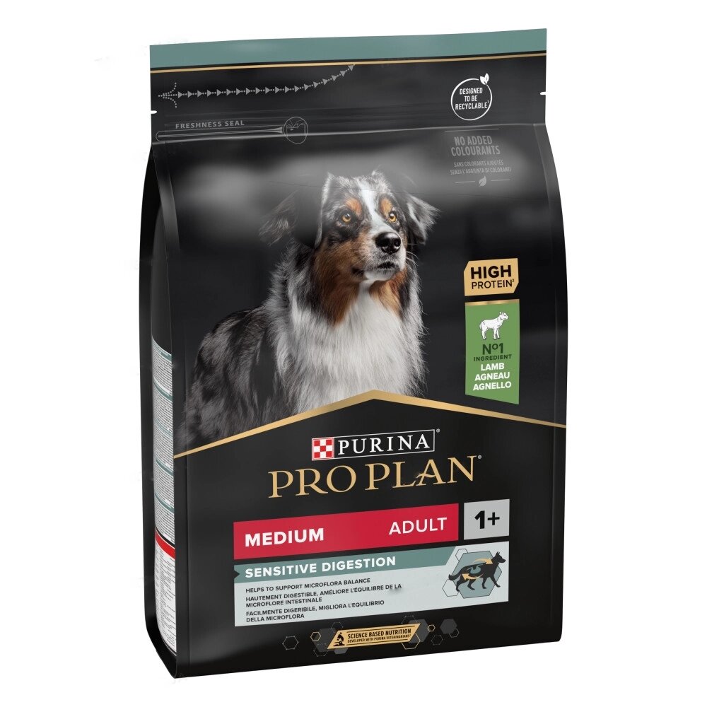 Сухий корм Purina Pro Plan Dog Medium Sensitive Digestion для собак з чутливим травленням з ягням 3 кг від компанії ZooVet - Інтернет зоомагазин самих низьких цін - фото 1