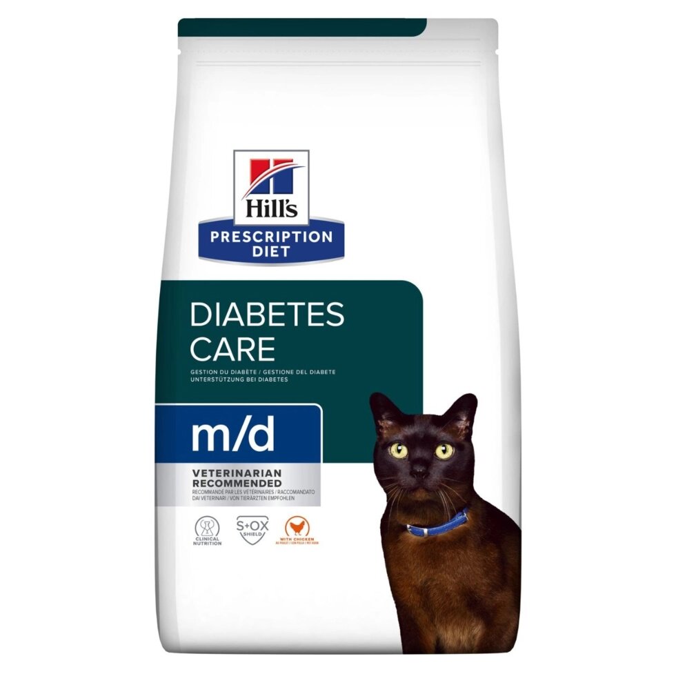 Сухий лікувальни корм Хіллс Hills PD Diabetes/Weight m/d корм для котів 3 кг при цукровому діабеті та ожирінні від компанії ZooVet - Інтернет зоомагазин самих низьких цін - фото 1