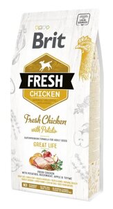 Сухий корм Бріт Brit Fresh Chicken with Potato Adult з куркою та картоплею для собак, 2.5 кг