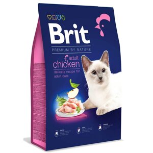 Сухий корм Бріт Brit Premium by Nature Cat Adult Chicken з куркою для котів, 8 кг