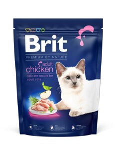 Сухий корм Бріт Brit Premium by Nature Cat Adult Chicken з куркою для котів, 800 г