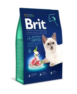 Сухий корм Бріт Brit Premium by Nature Cat Sensitive з ягням для котів із чутливим травленням, 1.5 кг