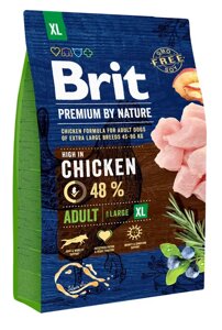 Сухий корм Бріт Brit Premium Dog Adult XL для дорослих собак, 3 кг