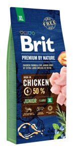 Сухий корм Бріт Brit Premium Junior XL для цуценят і молодих собак гігантських порід, 15 кг