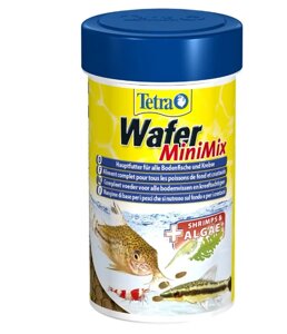 Сухий корм для акваріумних риб Tetra в пластинках «Wafer mini Mix» 100 мл (для донних риб)