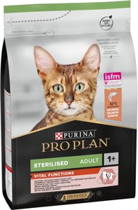 Сухий корм для кішок після стерилізації Purina Pro Plan Sterilised Vital Functions з лососем 3 кг