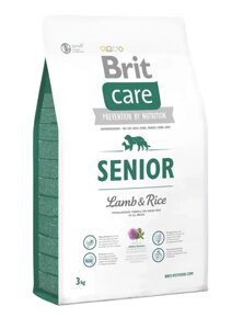 Сухий корм для літніх собак усіх порід Бріт Brit Care Senior All Breed Lamb & Rice, 3 кг