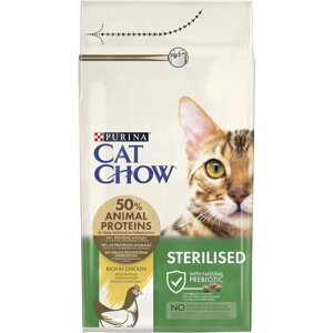 Сухий корм для дорослих стерилізованих кішок Cat Chow Sterilised з індичкою 1.5 кг