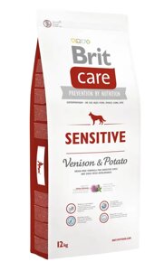 Сухий корм гіпоалергенний з олениною для собак усіх порід Бріт Brit Care Sensitive Venison & Potato 12 кг