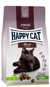 Сухий корм Happy Cat Sterilised Weide Lamm для стерилізованих кішок з ягням, 4 кг