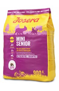 Сухий корм Josera MiniSenior (Minivita) з лососем для малоактивних собак мініатюрних порід з 8-го року життя, 900 г