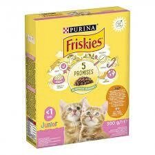 Сухий корм Junior Friskies для кошенят з куркою молоком овочами 300 г