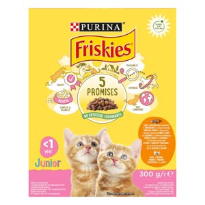 Сухий корм Junior Friskies Фріскіс для кошенят з куркою молоком овочами 300 г