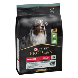 Сухий корм Purina Pro Plan Dog Medium Sensitive Digestion для собак з чутливим травленням з ягням 3 кг