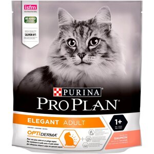 Сухий корм Purina Pro Plan Elegant для кішок з чутливою шкірою та ведення шерсті з лососем 400 г