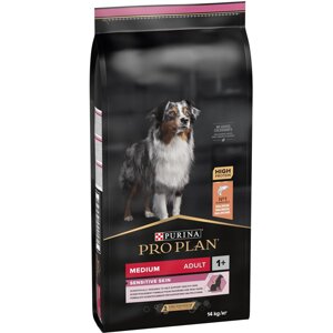 Сухий корм Purina Pro Plan Medium Sensitive з лососем для середніх порід схильних до алергії 14 кг