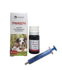 Триамдерм протисвербіжний та протизапальний засб для собак і котів 10 мл Продукт