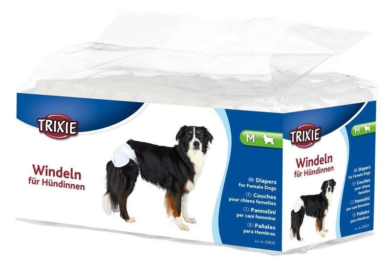 Trixie TX-23633 памперси для собак (M)32-48 см 12шт від компанії ZooVet - Інтернет зоомагазин самих низьких цін - фото 1