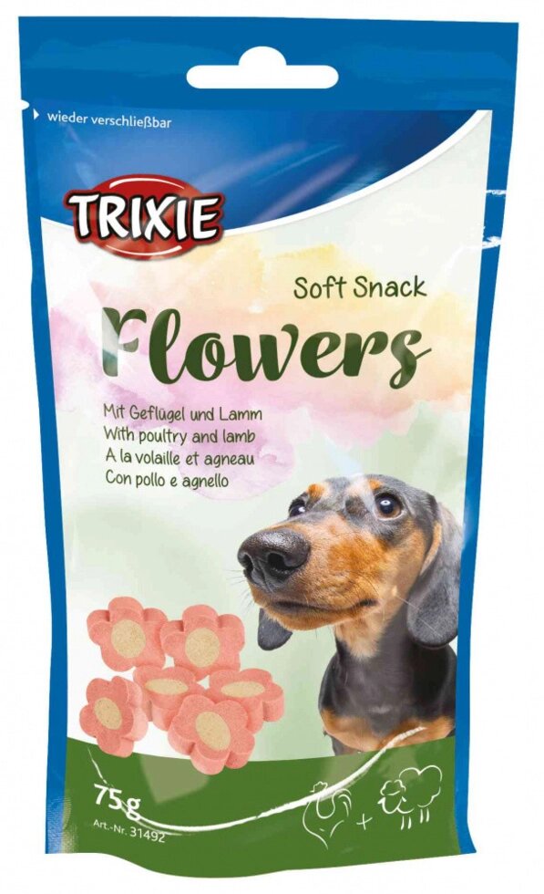 Trixie TX-31492 М'які квіти 75 г - ласощі для міні собак і цуценят від компанії ZooVet - Інтернет зоомагазин самих низьких цін - фото 1