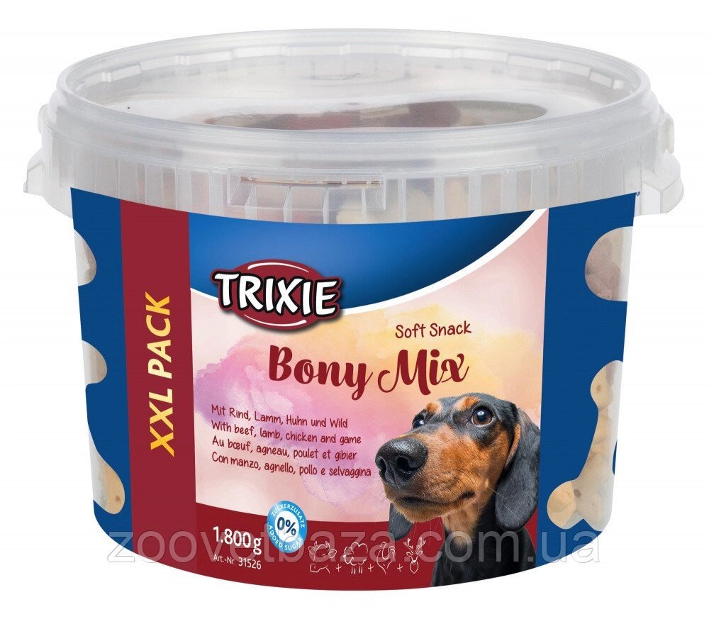 Trixie TX-31526 Soft Snack Bony Mix 1,8 кг - ласощі для собак (мікс) від компанії ZooVet - Інтернет зоомагазин самих низьких цін - фото 1