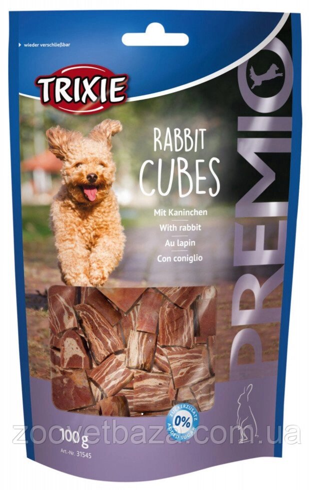 Trixie TX-31545 PREMIO Rabbit Cubes 100г - ласощі з м'яса кролика для собак від компанії ZooVet - Інтернет зоомагазин самих низьких цін - фото 1