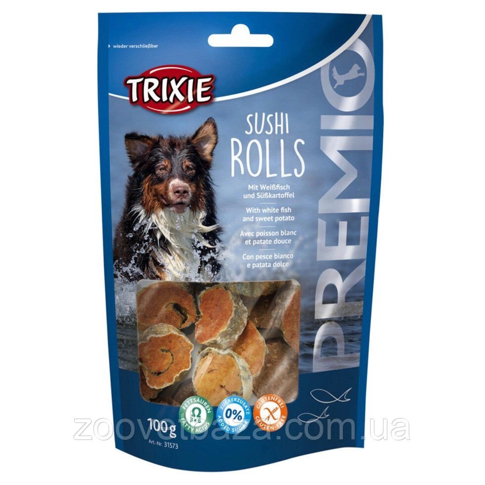 Trixie TX-31573 Premio Sushi Rolls 100г - ласощі суші-роли для собак від компанії ZooVet - Інтернет зоомагазин самих низьких цін - фото 1
