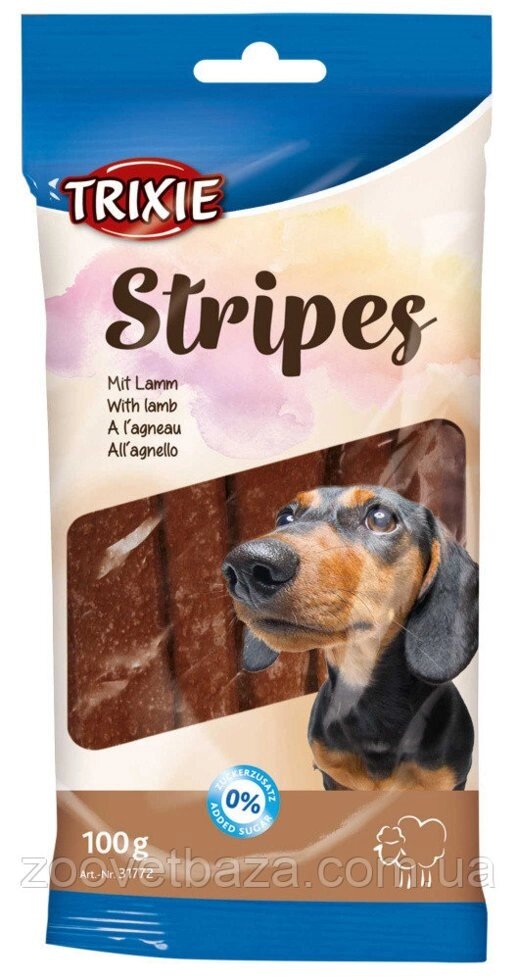 Trixie TX-31772 Stripes 100 г для собак дрібних порід та цуценят з ягняти від компанії ZooVet - Інтернет зоомагазин самих низьких цін - фото 1