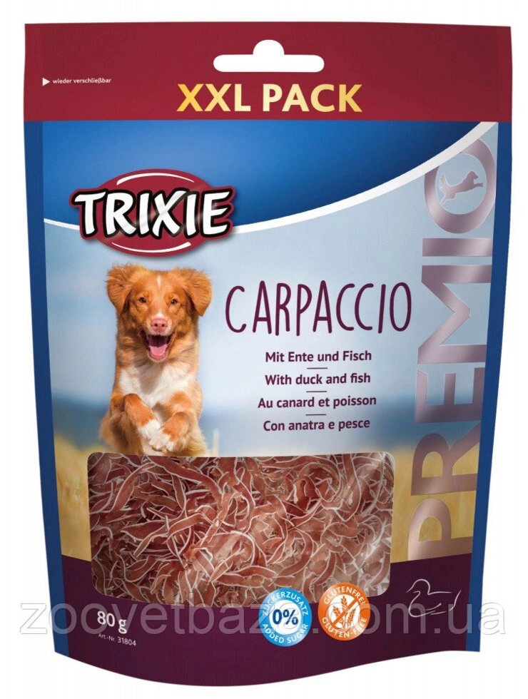 Trixie TX-31804 PREMIO Carpaccio 80г - ласощі з м'яса качки і риби для собак від компанії ZooVet - Інтернет зоомагазин самих низьких цін - фото 1