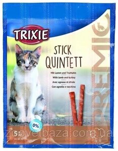 Trixie TX-42723 Premio Stick Quintett 5 шт * 5 г - ласощі палички ягня-індичка для кішок