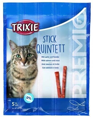 Trixie TX-42725 Premio Stick Quintett 5шт * 5 г - ласощі палички лосось-форель для кішок від компанії ZooVet - Інтернет зоомагазин самих низьких цін - фото 1