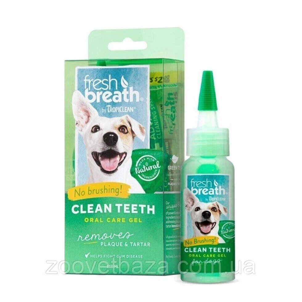 Tropiclean Clean Teeth Gel 118 мл гель для видалення зубного каменю у собак (термін до 08.2024 р) від компанії ZooVet - Інтернет зоомагазин самих низьких цін - фото 1