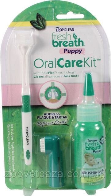 Tropiclean puppy clean teeth gel (свіже дихання) набір для цуценят від компанії ZooVet - Інтернет зоомагазин самих низьких цін - фото 1
