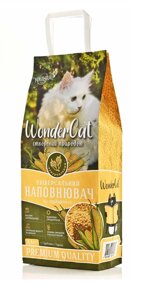 Універсальний наповнювач WonderCat кукурудзяний наповнювач з грудкуючим ефектом, 4.4 кг