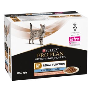 Упаковка Purina Pro Plan Veterinary Diets NF Renal Function Advanced Care при патології нирок для котів з лососем 10 x