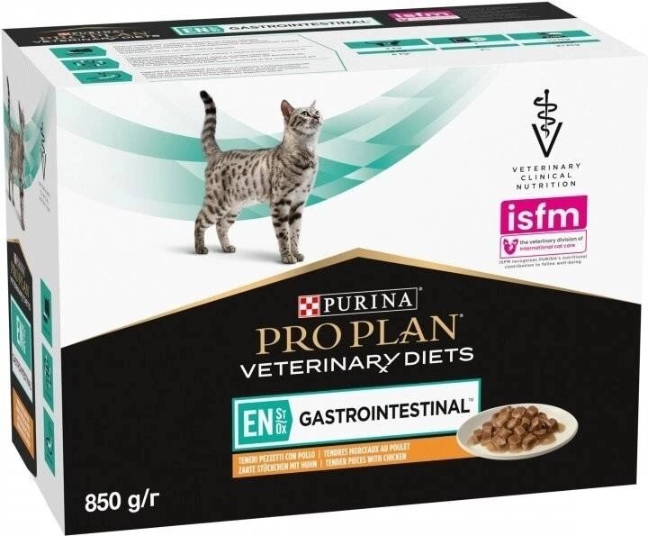 Упаковка Purina Pro Plan Veterinary Diets Gastrointestinal з куркою для кішок при хворобах ШКТ 10 x 85 г від компанії ZooVet - Інтернет зоомагазин самих низьких цін - фото 1
